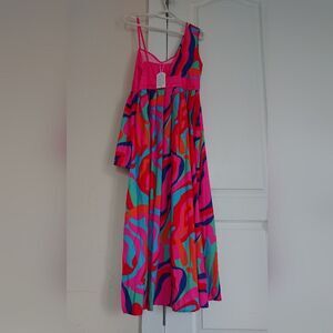 Breezy Vibrant Bold Color Sleeveless Maxi Dress